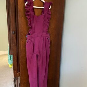 Ruffled Purple Jumpsuit